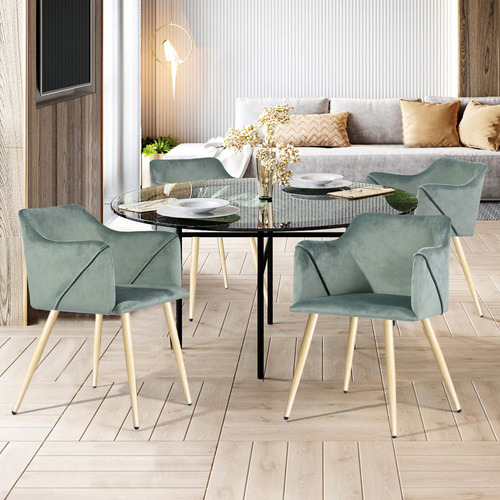 Pack 2 Silla Comedor Sitial Aldridge Terciopelo
