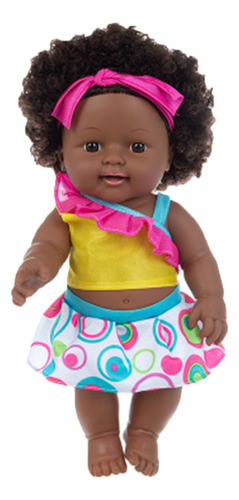 Brinquedo De Vinil Black Baby Cute Curly De 30 Cm, Boneca Re