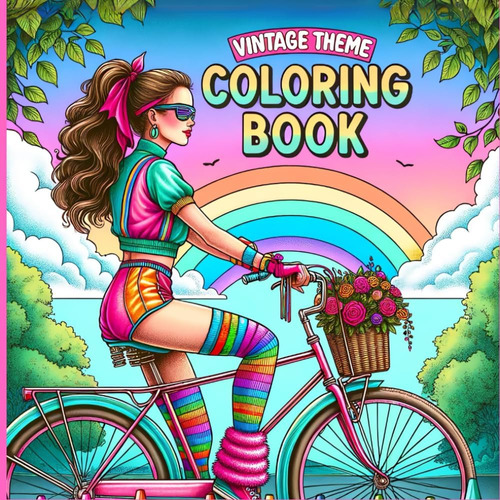 Libro: Vintage Theme Coloring Book: Retro Revival Of 1980s F