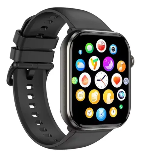 Reloj inteligente Blackview R60 negro con 2 pulseras, diseño de pulsera suave