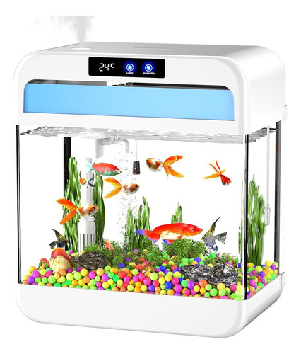 Acuario De 8.3 Litros Jphyll Con Luz Y Humidificador