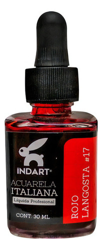 Acuarela Liquida Indart 30ml Concentrada Color Color Rojo Langosta 17