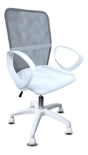 Sillón Ergonomico Ejecutivo Oficina Basculante Vice White Color Total White
