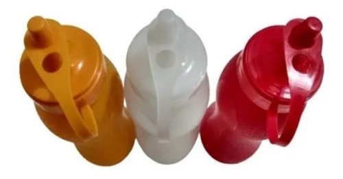 Mostaceros Dispensadores Catsup 250 Ml 3 Pz Transparentes