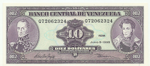 Billete Bs. 10 Q8 Junio 5 1995   