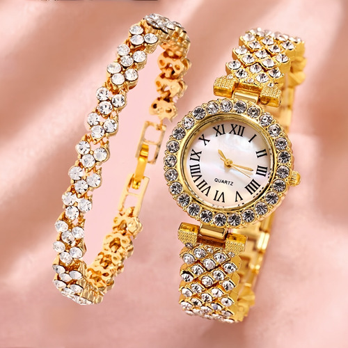 Set De 6 Relojes De Lujo Con Diamantes Y Pulseras