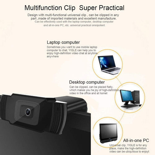 Camara Web, Web Cam 720p Hd, Microfono Incorporado Rotatoria