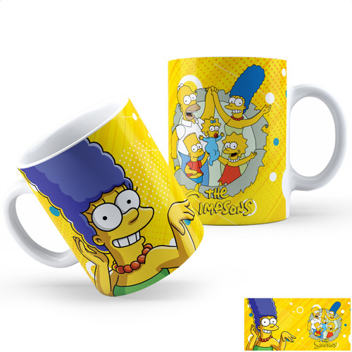 Taza Cerámica Los Simpson Marge Ab Calidad