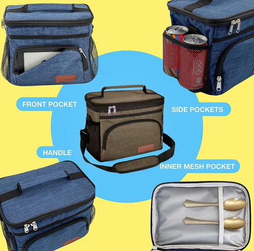 Bolsa Aislante Para Alimentos Para Hombres Y Mujeres, Bolsa