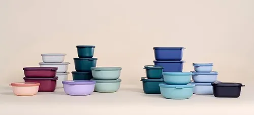 Mepal Cirqula Multi Food Storage Y Serving Tall Bowls Con Ta
