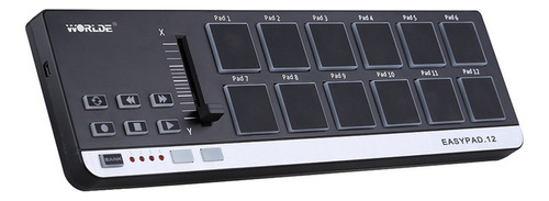 Controlador Midi Worlde Easypad.12 Portátil Con Mini Usb