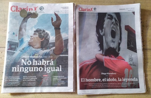 Diario Clarín Edición Por La Muerte De Diego Maradona