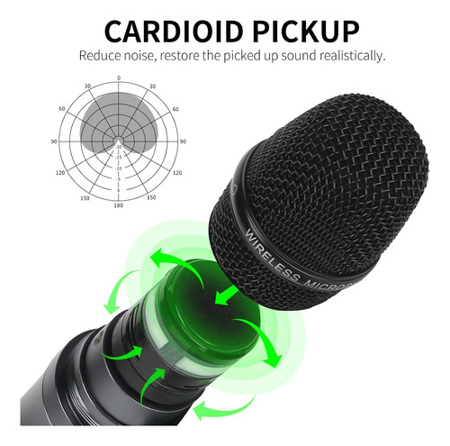 M400 Sistema De Micrófono Inalámbrico Uhf De 4 Canales Con 2
