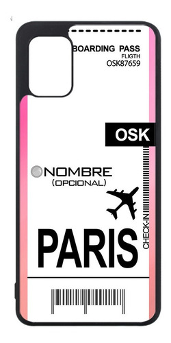 Funda A11 A31 A21 A21s Boleto Avion Paris  Personalizada