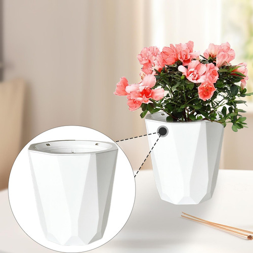 Maceta Con Riego Automático Para Decoración De Escritorio, P