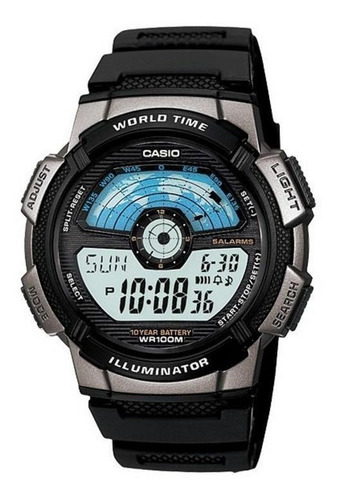 Reloj Casio Ae-1100w Hora Multiple 5 Alarmas 100% Original