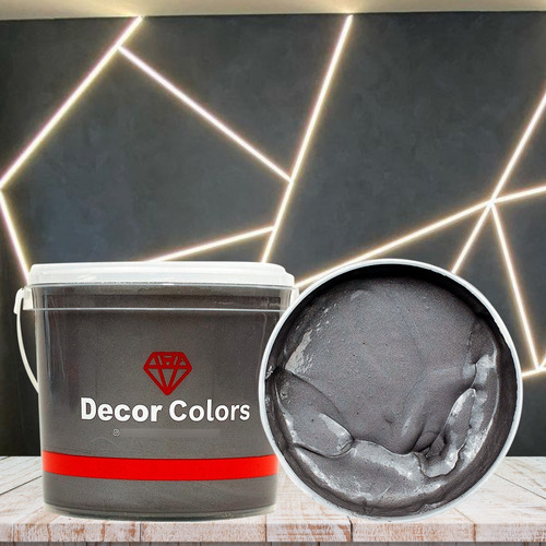 Imagem 1 de 10 de Decor Colors Cimento Queimado Perolizado 3,2kg Minerio Onix