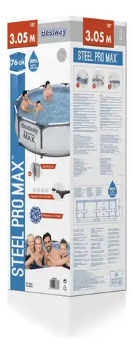 Piscina Redonda 4678 Litros 305cm Diámetro Bestway 76 Alto