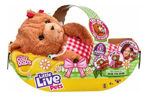 Peluche interactivo — Little Live Pets Cozy Dozys — Beau Bear