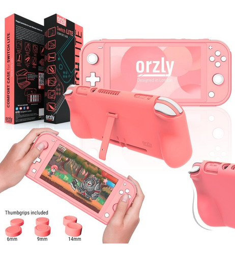 Imagen 1 de 10 de Nintendo Switch Lite Funda Grip Orzly Protección Premium