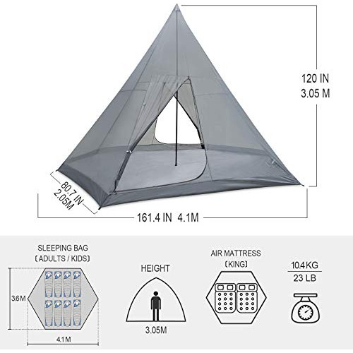 Carpa De Camping Familiar Kazoo Carpas Tipi Grandes E Imperm