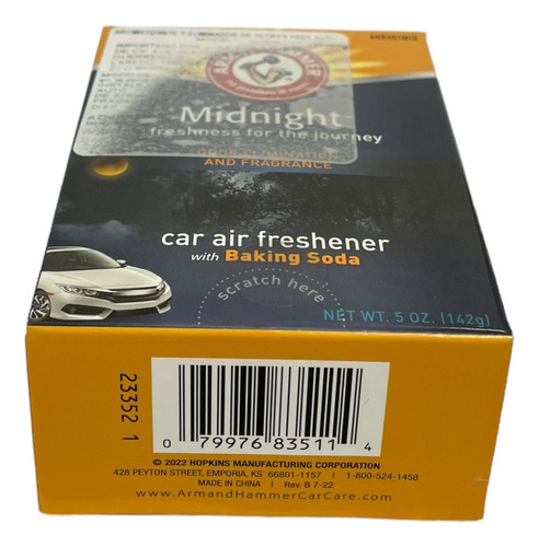Aromatizante Absorbente De Olores Arm & Hammer Midnight 142g
