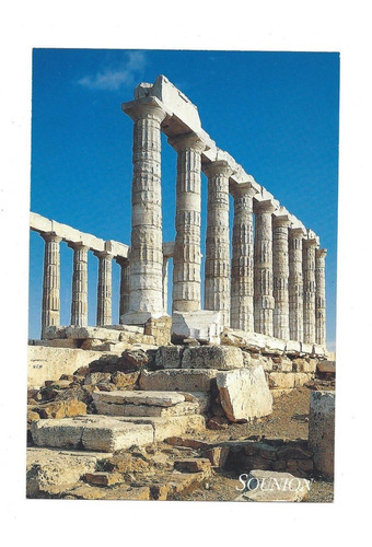 Postal Del Templo De Poseidon  , Grecia Para Coleccionistas