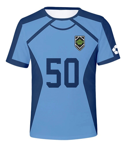 Camiseta Estampada En 3d Del Equipo De Fútbol Blue Lock