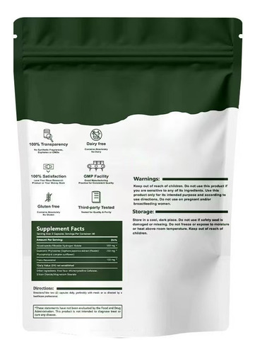Elfleaf Nad+ Suplemento Nicotinamida Ribosida 900mg Antienvejecimiento 2pcs