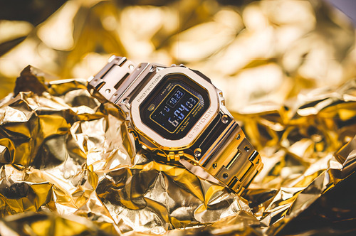 Reloj Casio G-shock Solar Gmwb5000gd9cr Original E-watch Color de la correa Dorado Color del bisel Dorado Color del fondo Negro
