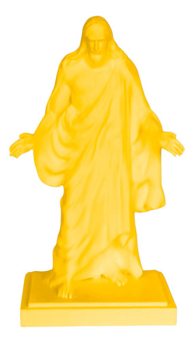 Miniatura Jesus Cristo Braços Abertos Decoração Católico Fé Cor Branco
