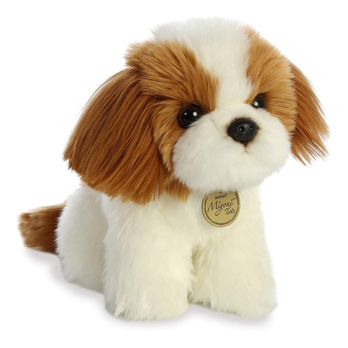 Imagem 3 de 3 de Pelúcia Cachorro Raça Shih Tzu 18cms Da Série Miyoni Aurora