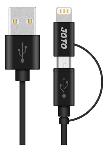 Cable Lightning Duo 2-en-1 Conector Micro Usb 3.3ft Mfi