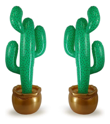 2pcs 90cm Cactus Inflable Piscina Decoración De La Fiesta