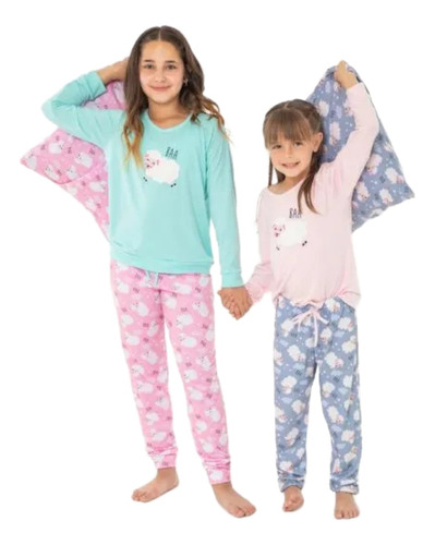  Pijama Nena Invierno Modal Estampado Bianca Secreta 23046