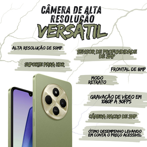 Smartphone Redmi 14c 256gb + Fone Bt Rápido E Completo