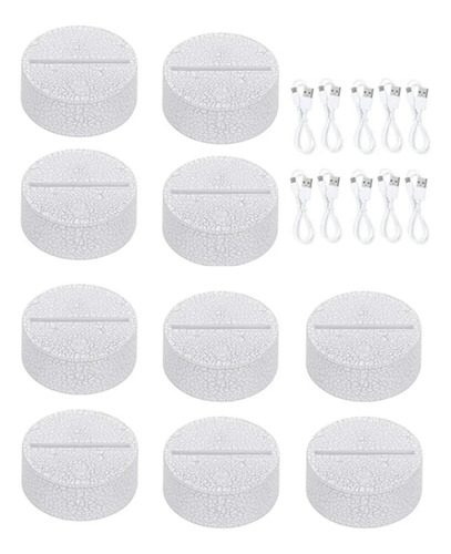 Base De Lámpara Led 3d Acrílica Para Mesa, Base De Luz Noctu