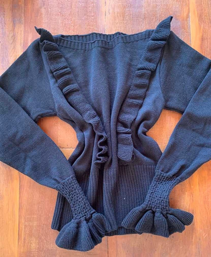 Blusa Tricot Modal Com Babados Moda Blogueira Instagram
