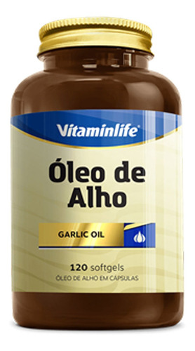 Imagem 1 de 2 de Óleo De Alho 120 Softgels - Vitaminlife