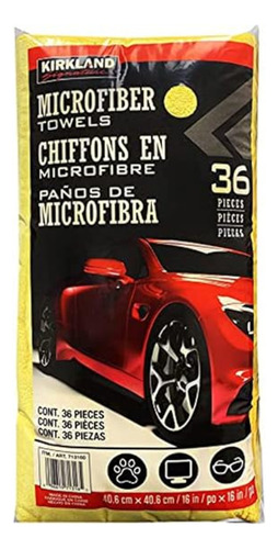 1 Paquete Microfibra Absorbente Amarilla Kirkland C/36