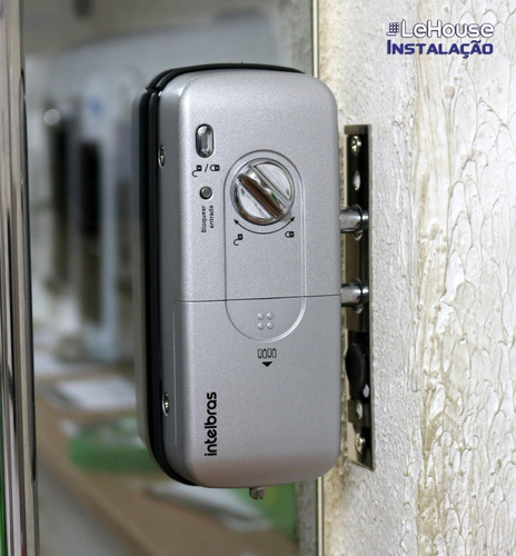 Imagem 4 de 6 de Fechadura Eletrônica Digital Intelbras Fr 400 Porta De Vidro