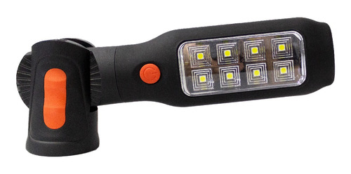 Pendente Recarregável Rotatório Com 08 Leds Com Imã E Gancho Cor Preto