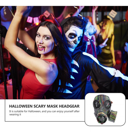Nuobesty Máscara De Gas Punk De Halloween Disfraz De Hallowe