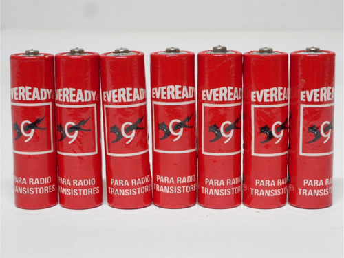 2 Pilas De Colección Antigua Eveready Gato Negro Aa 70´s (Usado)