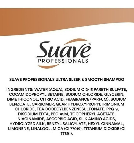 Suave Ultra Sleek Smooth Shampoo Y Acondicionador 828ml