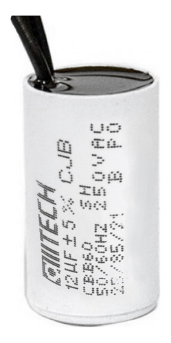 Imagem 2 de 5 de Capacitor 12uf 250v 2 Fios Motor Portão Eletrônico