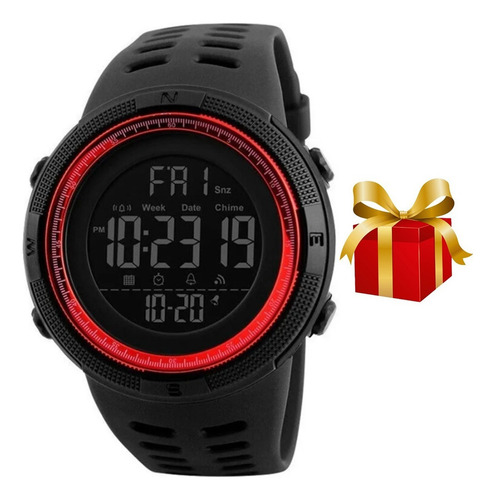 Reloj Deportivo Digital Skmei 1251 Rojo Y Regalo