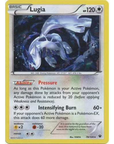 Lugia - 78/124 - Shattered Holo Rare Pokemon Tcg