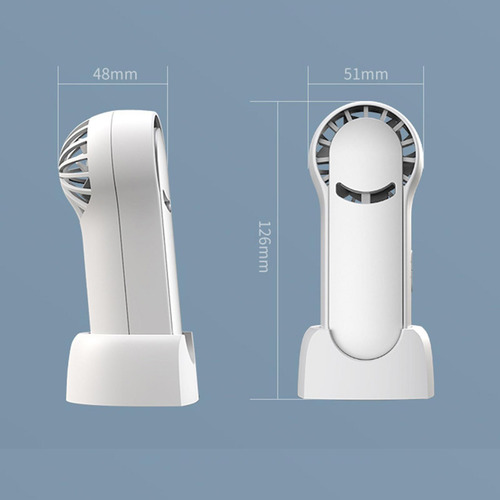 Ventilador De Mano Pequeño De Mesa Con Base, Carga Usb Para