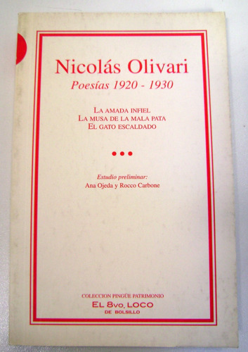 Nicolas Olivari Poesias 1920 1930 El 8vo Loco Usado Ok Boedo